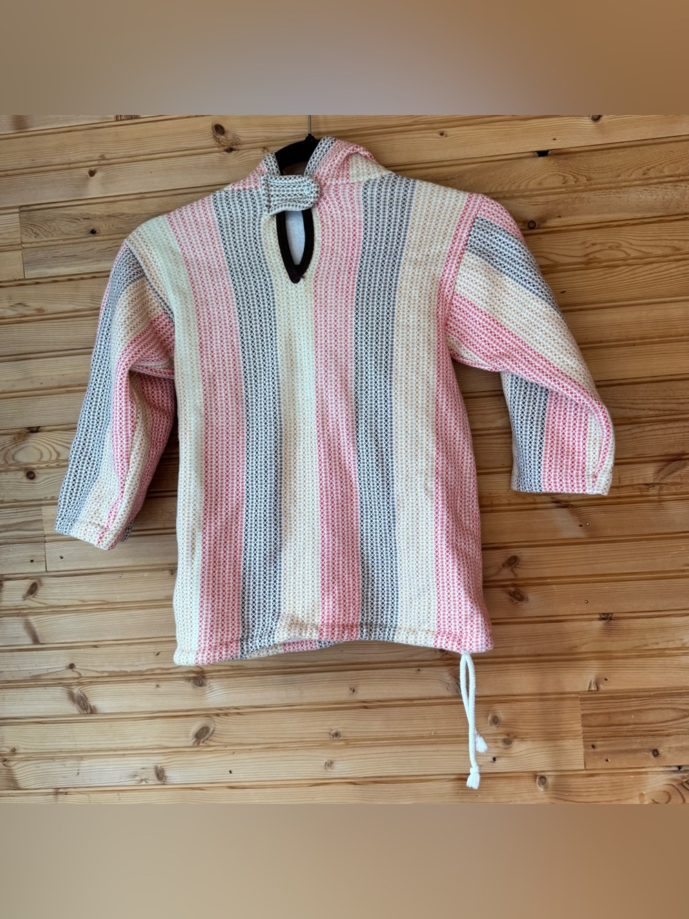 VTG Kids Hoodie Knit Striped Brown Orange Yellow 70s E-Z Brand